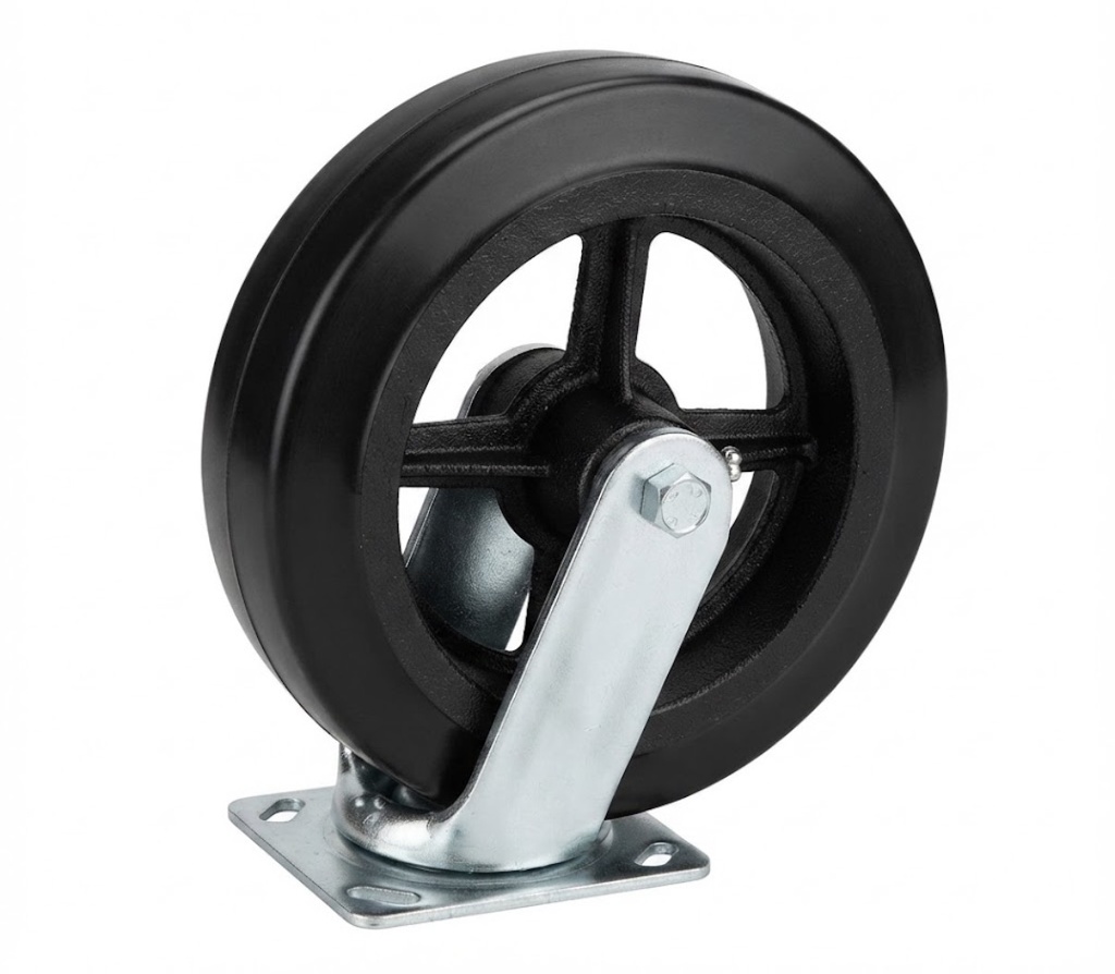  WHEEL BALADIYAH BLACK BEARING TYPE TEEL BASE 8" 8X2 - KIT 