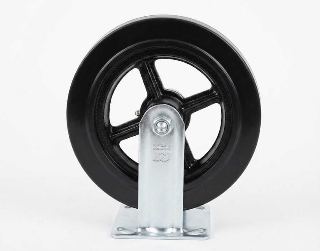  WHEEL BALADIYAH BLACK FIX TYPE 8" 8X2 STEEL BASE -KIT 