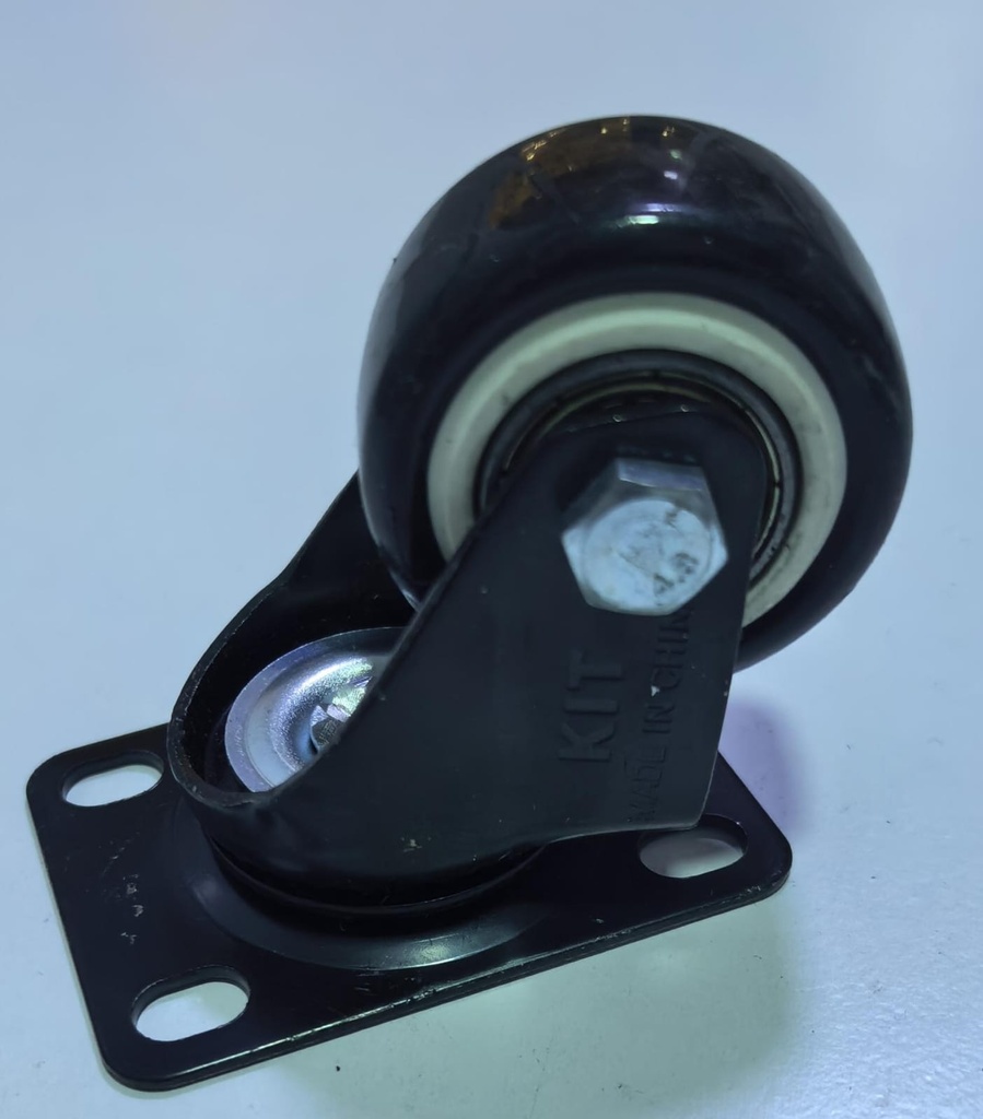  WHEEL BLACK RUBBER BEARING 1.5" 40MM 