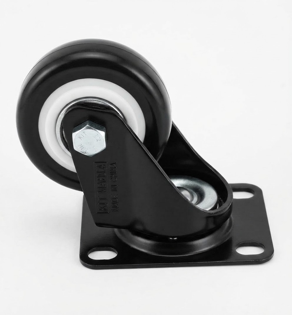  WHEEL BLACK RUBBER BEARING 2" 50MM - KIT 