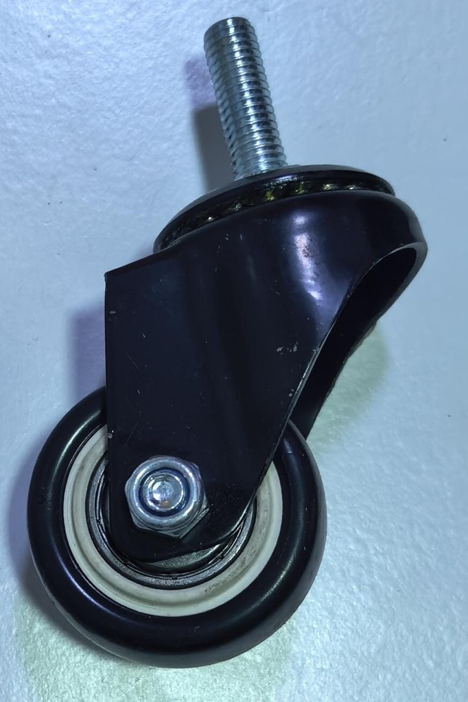  WHEEL BLACK RUBBER BEARING BOLT TYPE 1.5" 40MM 