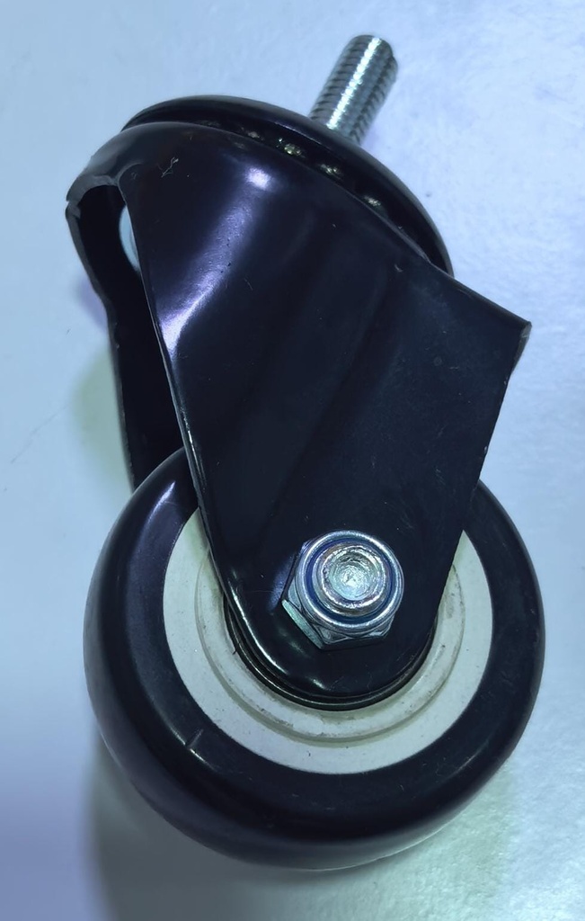  WHEEL BLACK RUBBER BEARING BOLT TYPE 2.5" 60MM 