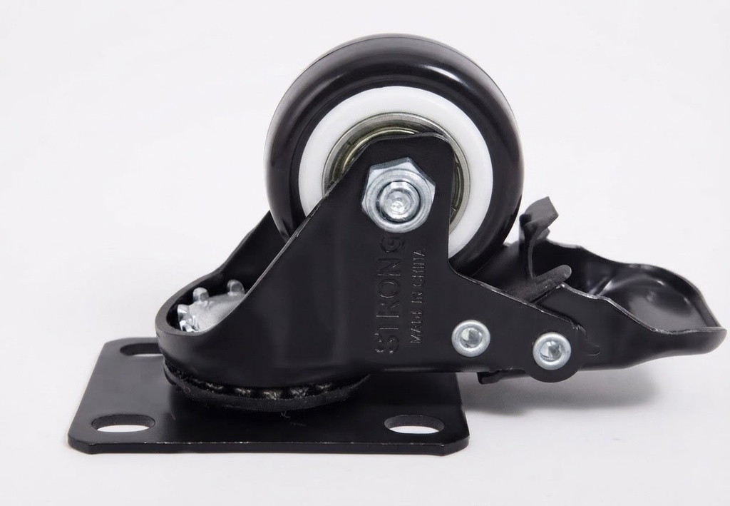  WHEEL BLACK RUBBER BREAK 1.5" 40MM - PRC 