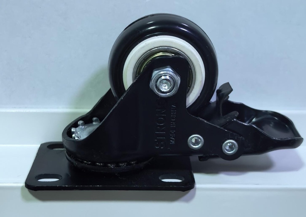  WHEEL BLACK RUBBER BREAK 1.5" 40MM - PRC 