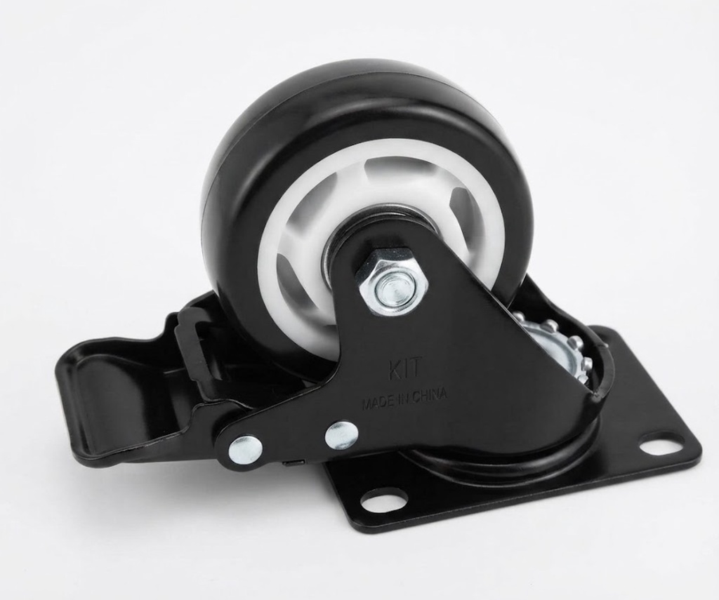  WHEEL BLACK RUBBER BREAK 3" 75MM - JIALILE/KIT/STRONG 