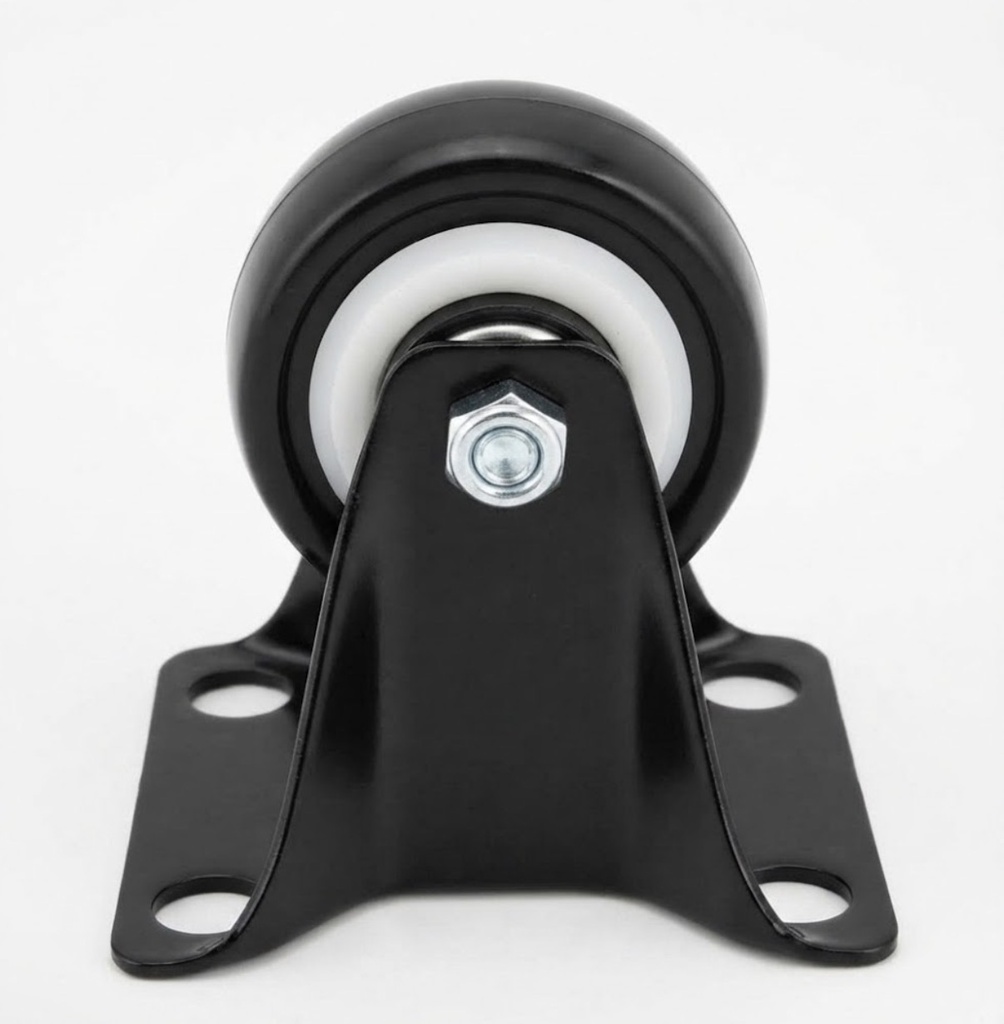  WHEEL BLACK RUBBER FIX 2" 50MM 