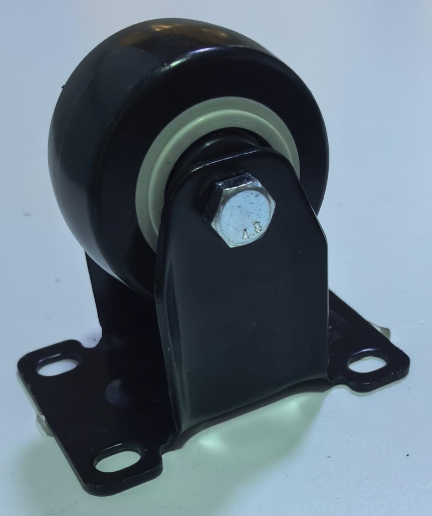  WHEEL BLACK RUBBER FIX 2.5" 65MM 