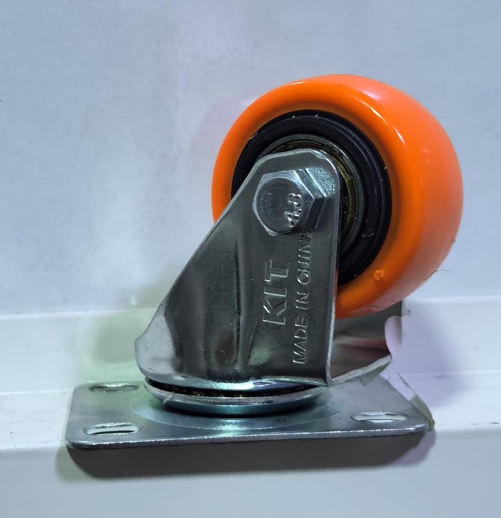  WHEEL ORANGE RUBBER BEARING 1.5" 40MM - FORCE/KIT 