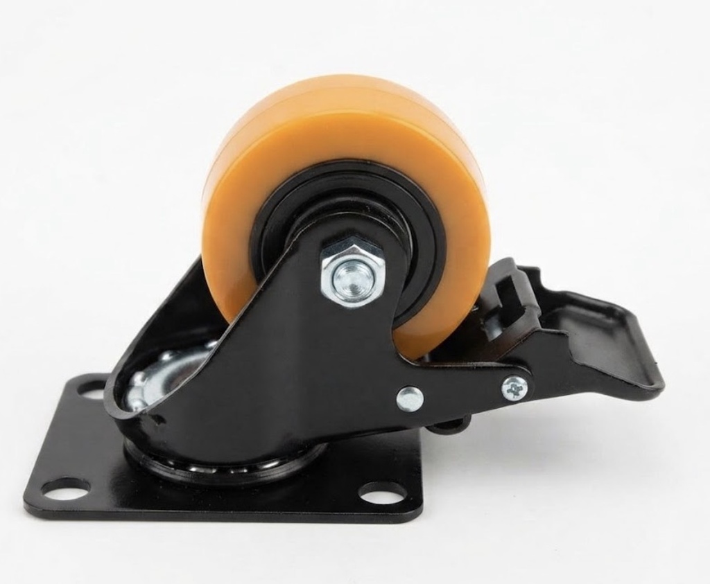  WHEEL ORANGE RUBBER BREAK 2.5" 65MM - FORCE/STRONG/KIT 
