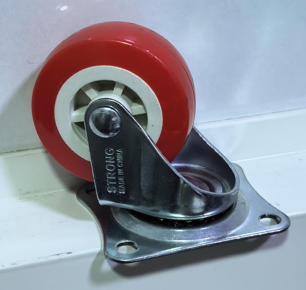  WHEEL RED RUBBER BEARING 2" 50X21 -STRONG 