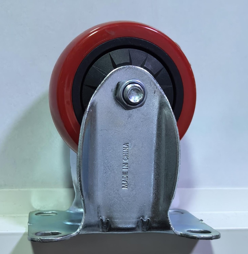  WHEEL RED RUBBER FIX H/DUTY 3" 75X32 