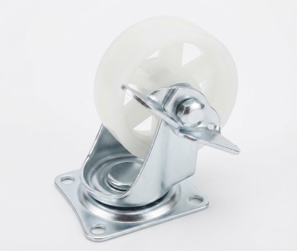  WHEEL WHITE PLASTIC 2" BREAK TYPE (NO-196) - 20003231 