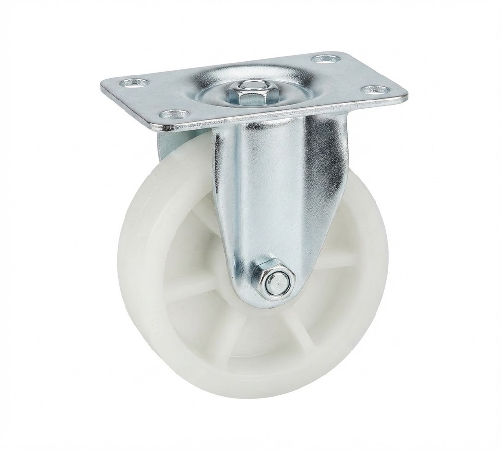  WHEEL WHITE PLASTIC 2.5" FIX TYPE 