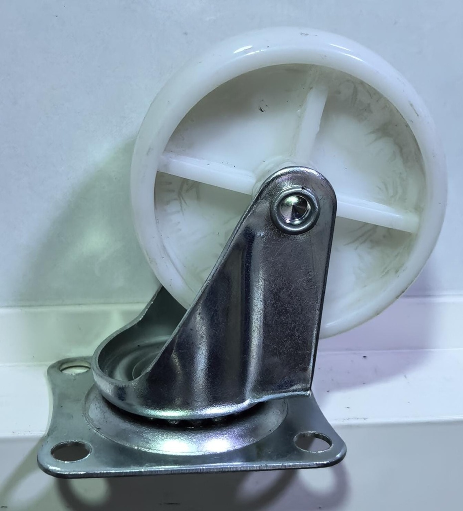  WHEEL WHITE PLASTIC 3" BEARING TYPE 