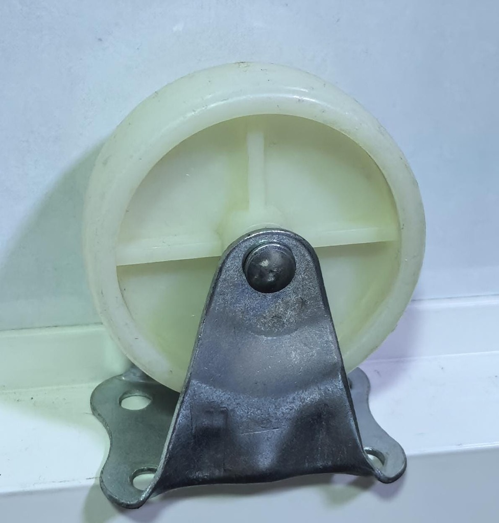  WHEEL WHITE PLASTIC 3" FIX TYPE 