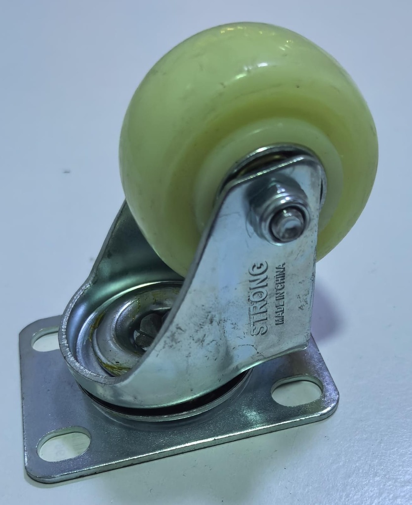  WHEEL WHITE RUBBER 2" BEARING TYPE - STRONG 