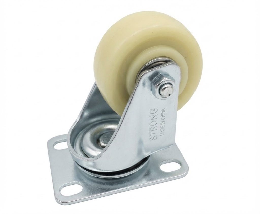  WHEEL WHITE RUBBER 2" BEARING TYPE - STRONG 