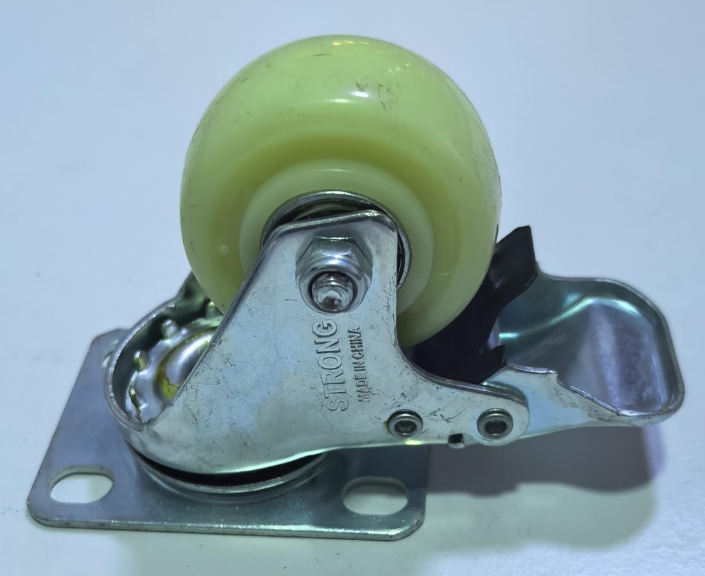  WHEEL WHITE RUBBER 2"BREAK TYPE - STRONG 