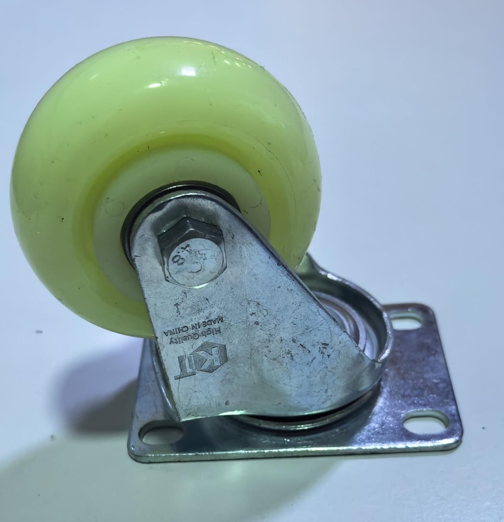  WHEEL WHITE RUBBER 3" BEARING TYPE - SPEED/BMB 