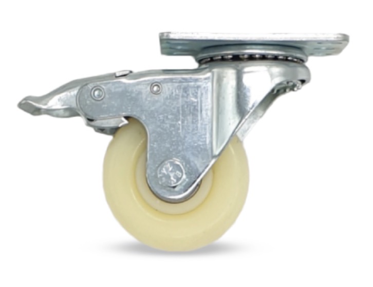  WHEEL WHITE RUBBER 3" BREAK TYPE - SPEED/BMB 
