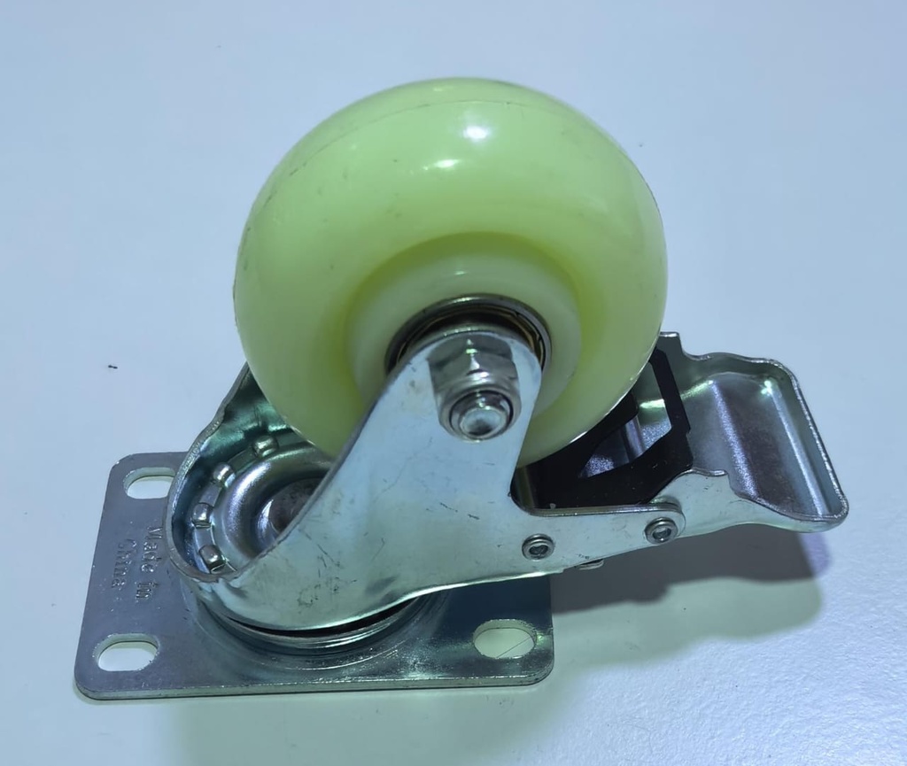  WHEEL WHITE RUBBER 3" BREAK TYPE - SPEED/BMB 