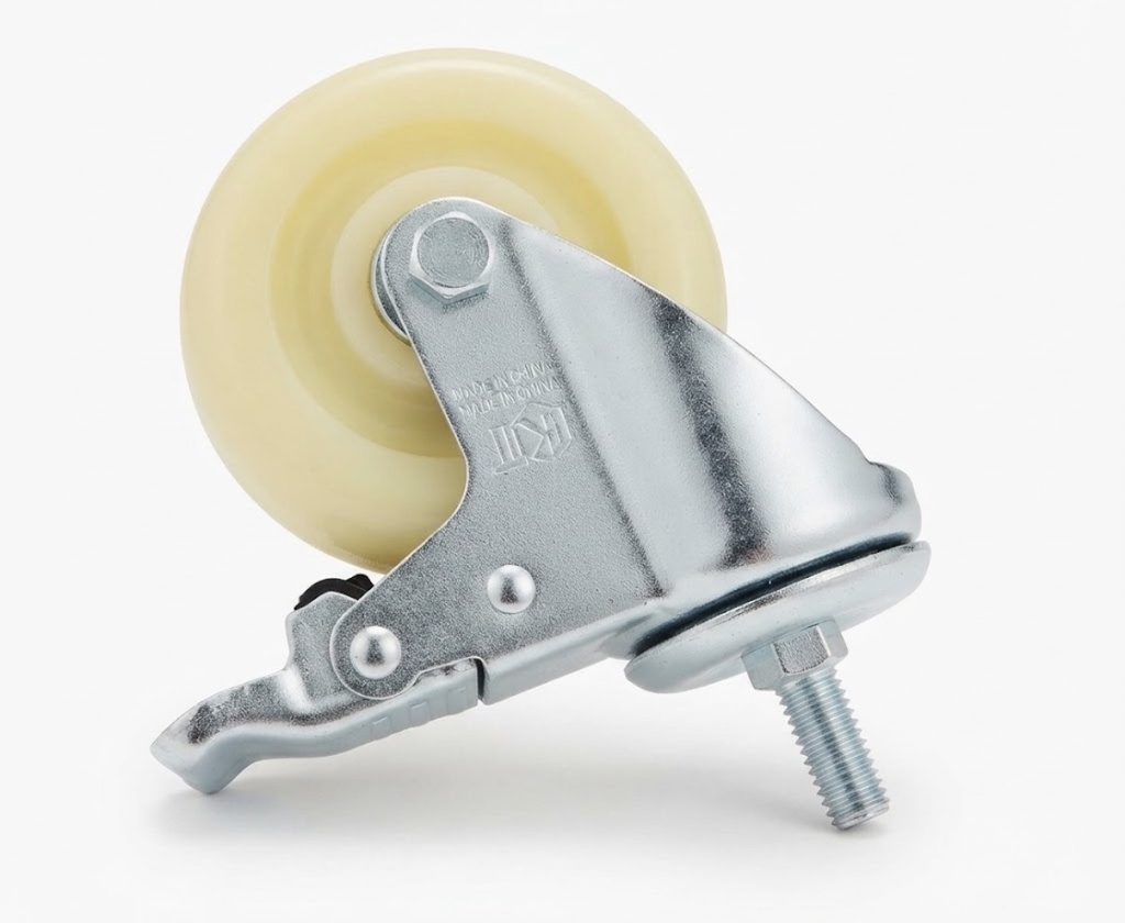  WHEEL WHITE RUBBER 4" BOLT BREAK TYPE - WORKABLE 