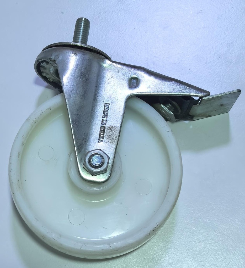 WHEEL WHITE PLASTIC 5" BOLT BREAK TYPE - KIT