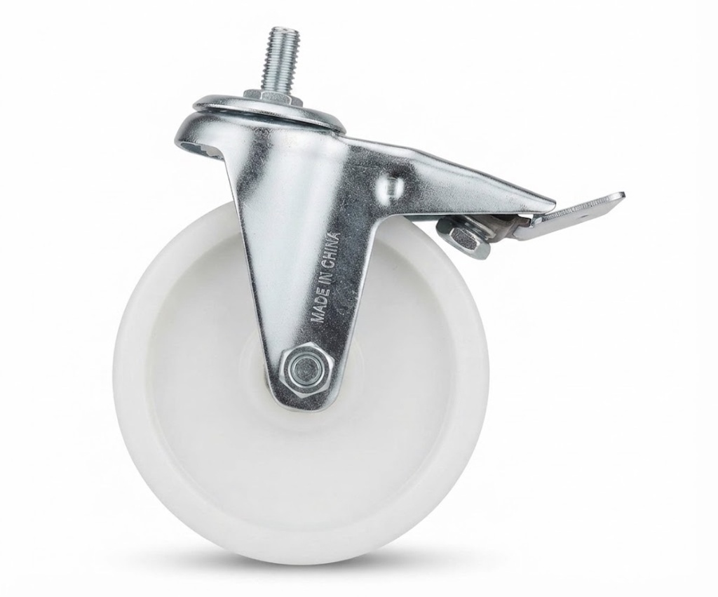 WHEEL WHITE PLASTIC 5" BOLT BREAK TYPE - KIT