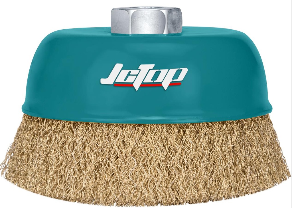 JCTOP WIRE BRUSH BRASS 100MM 4" BOWL TYPE -CHINA