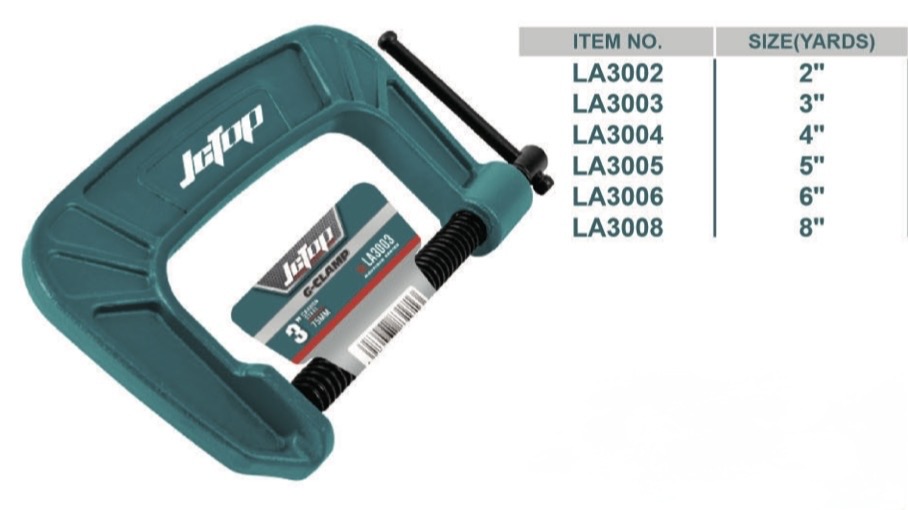 JCTOP C-CLAMP H/DUTY 2"/50MM -CHINA /LA3002