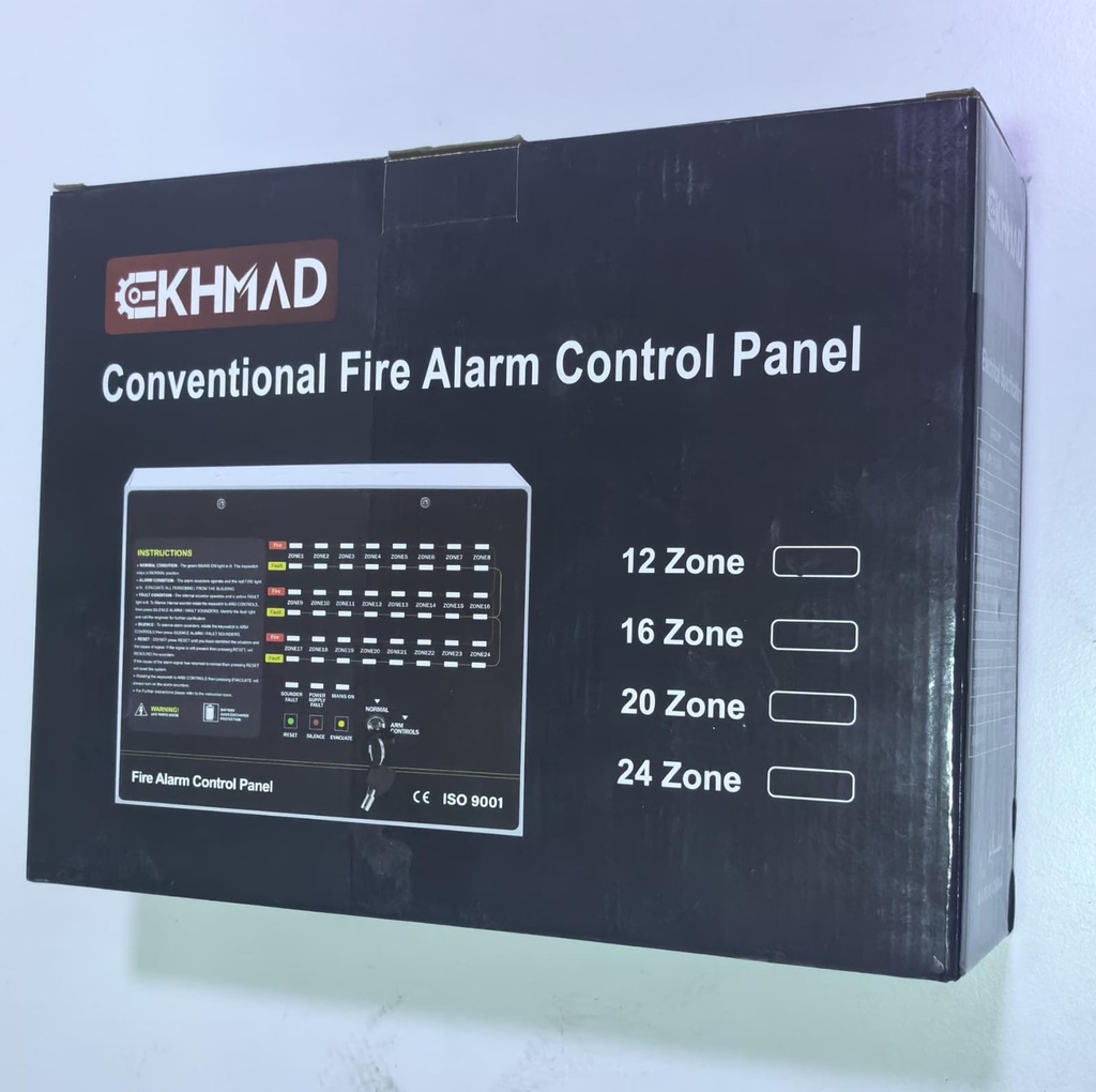 EKHMAD FIRE ALARM CONTROL PANEL 12 ZONE AC-220-230V /EKHMAD