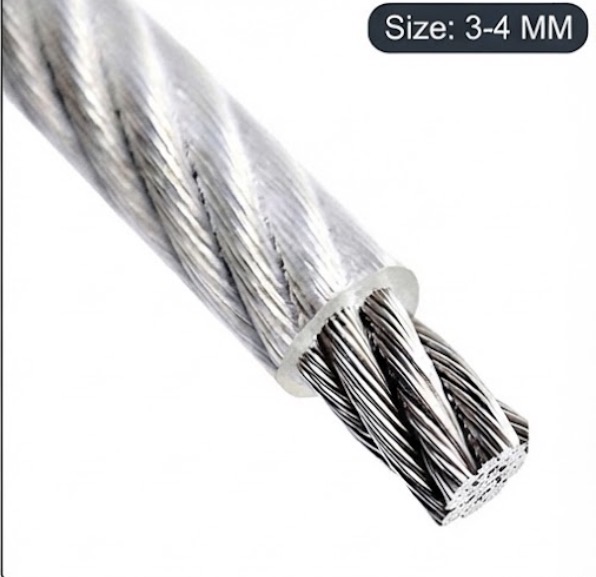 STEEL WIRE 3MM (3-4MM) - PLASTIC COATED