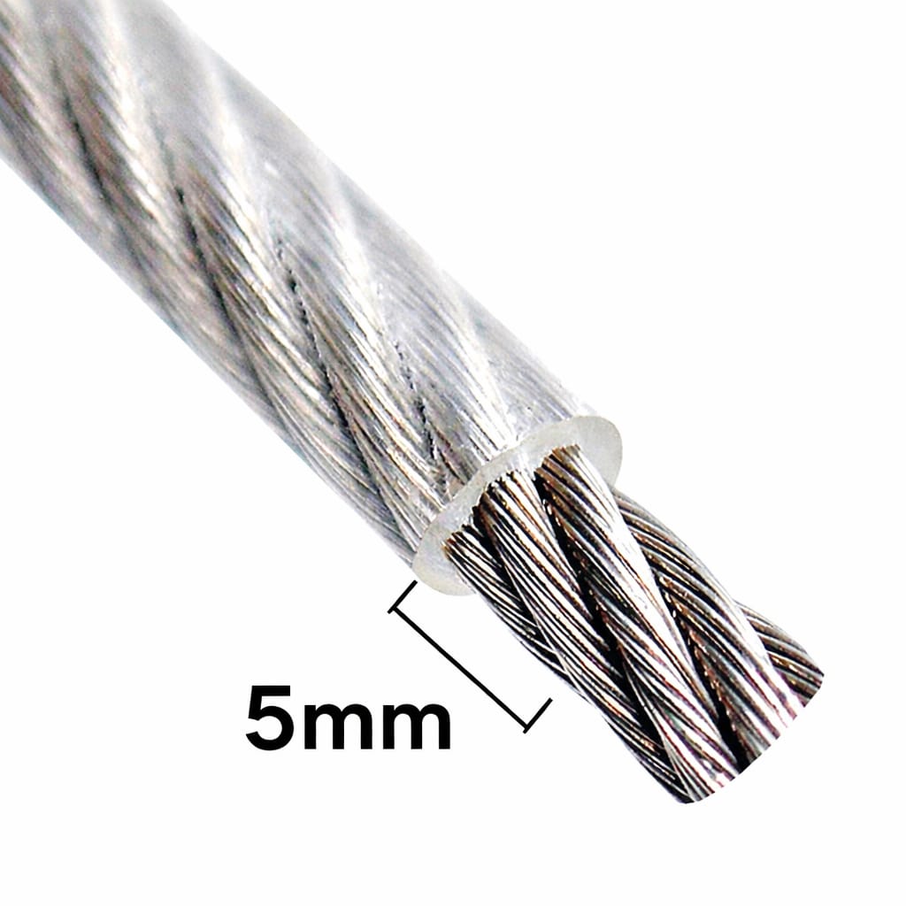 STEEL WIRE 5MM (5-6MM) - PLASTIC COATED
