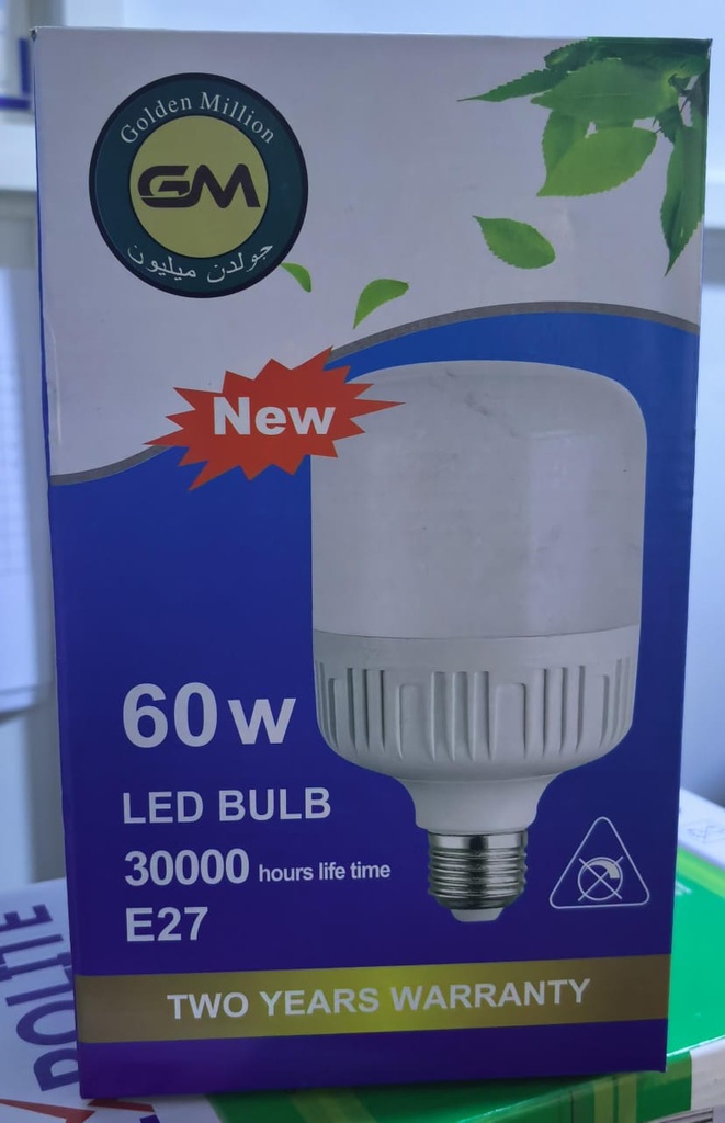 GM LIGHT LED BULB T SHAPE 60W 220V 7000K -/BST60WH