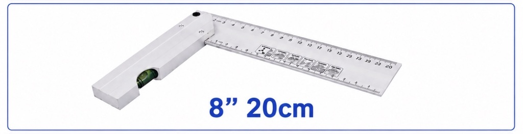 YDS ALUMINIUM RIGHT ANGLE 20CM 8"-CHINA