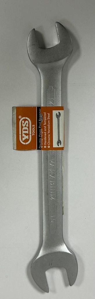 YDS DOUBLE OPEN END SPANNER SIVLER VANADIUM 14X15-CHINA/