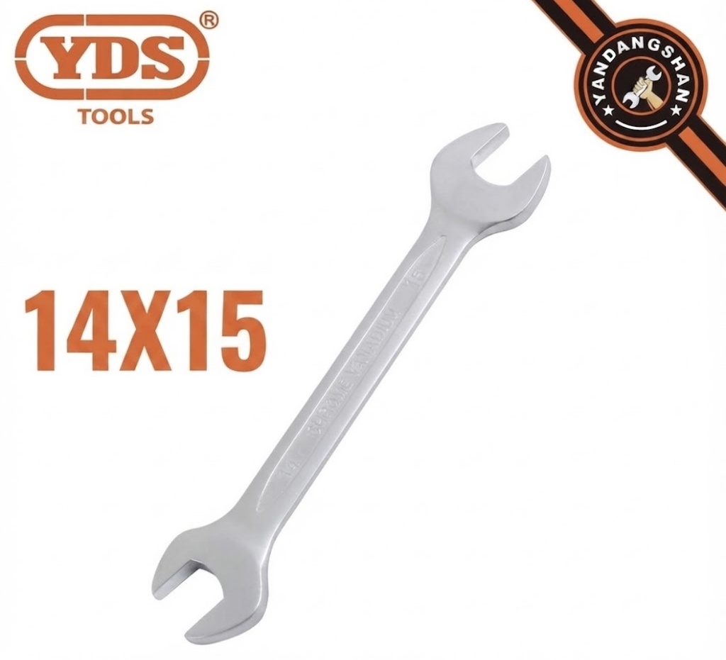 YDS DOUBLE OPEN END SPANNER SIVLER VANADIUM 14X15-CHINA/