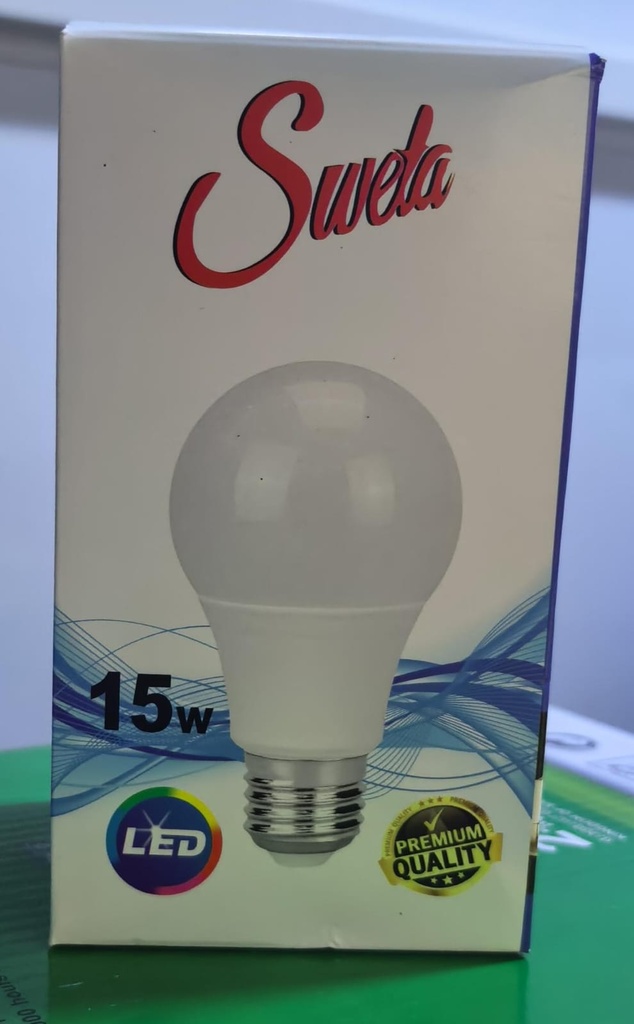 SWETA LED BULB 15W AC 110-220V 6500K/2700K WHITE -CHINA-QB015 (