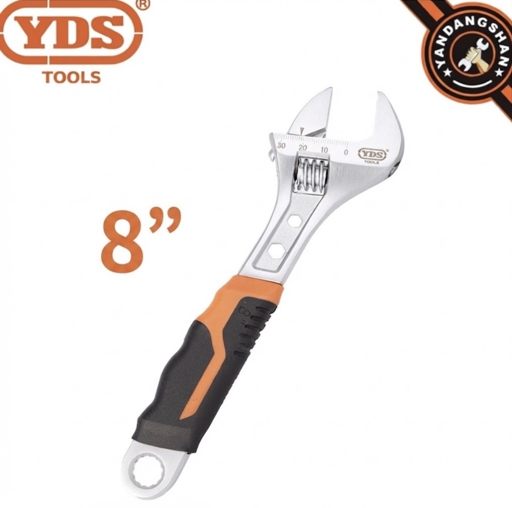 YDS ADJUSTABLE WRENCH 0-30MM 8" 200MM-CHINA/0638