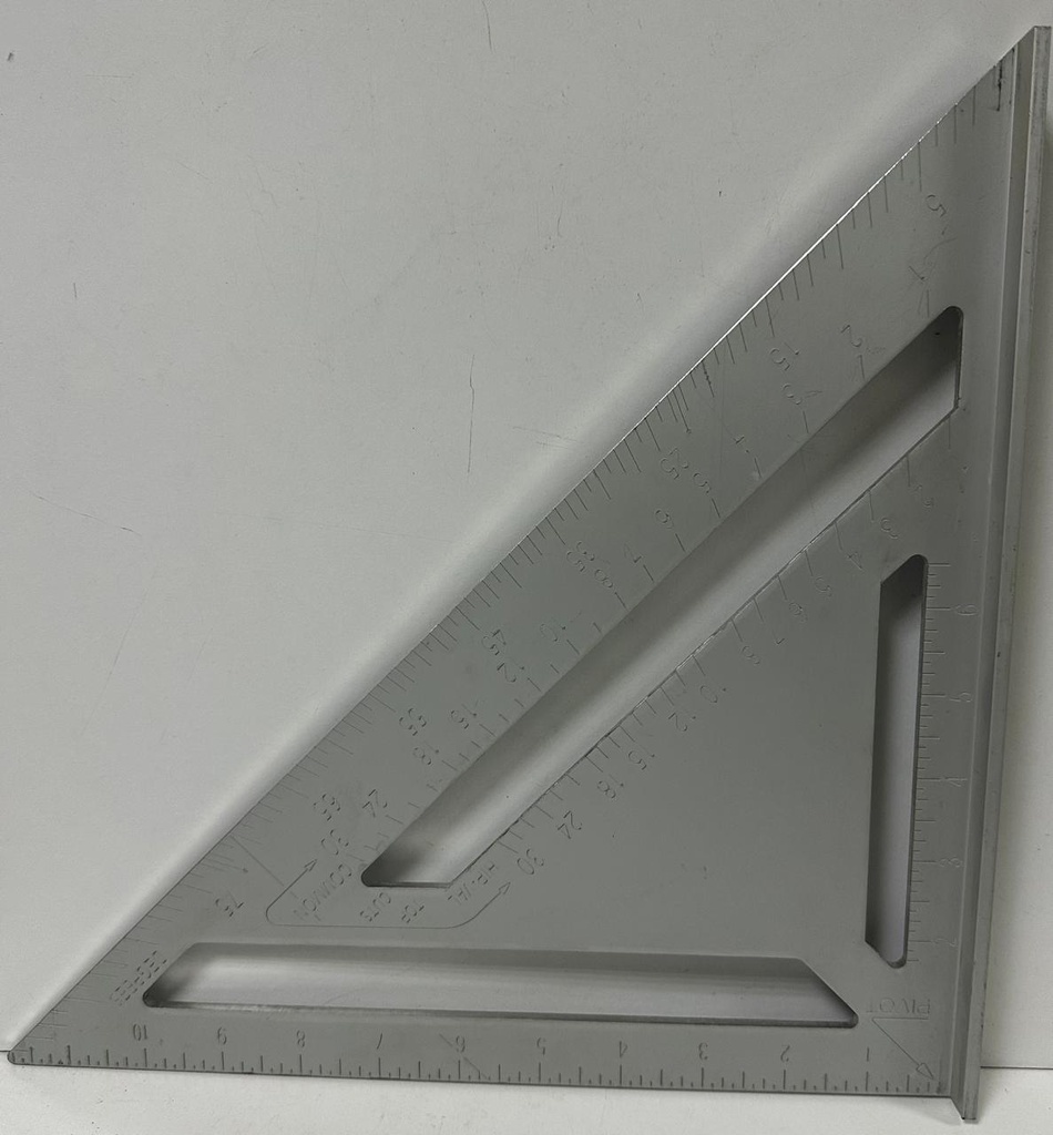 YDS ALUMINIUM SQUARE RIGHT ANDLE 7"5 19CM-CHINA