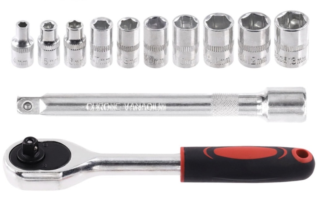 TIAN FENG 12PCS 1/4 SOCKET SET -CHINA