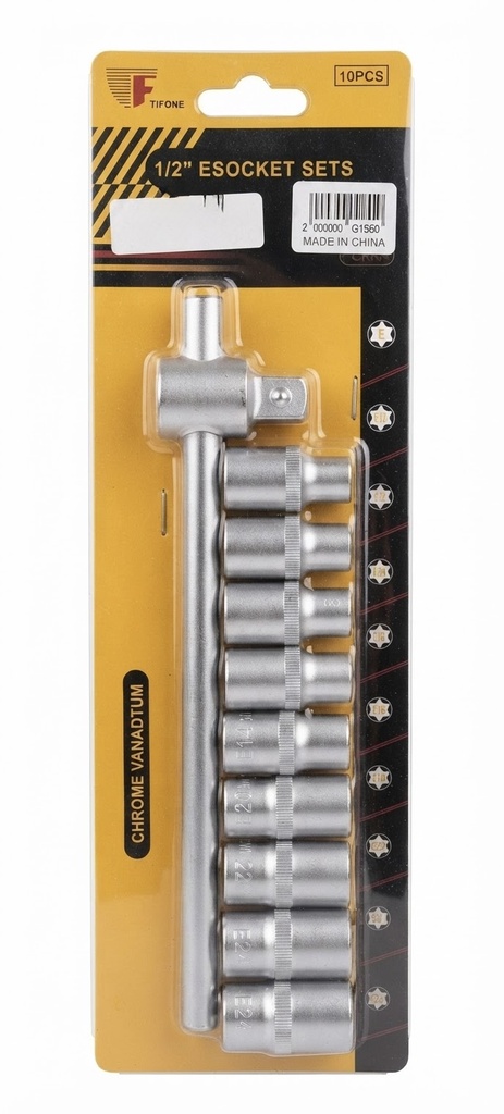TIFONE SOCKET SET 10PCS 1/2" -CHINA