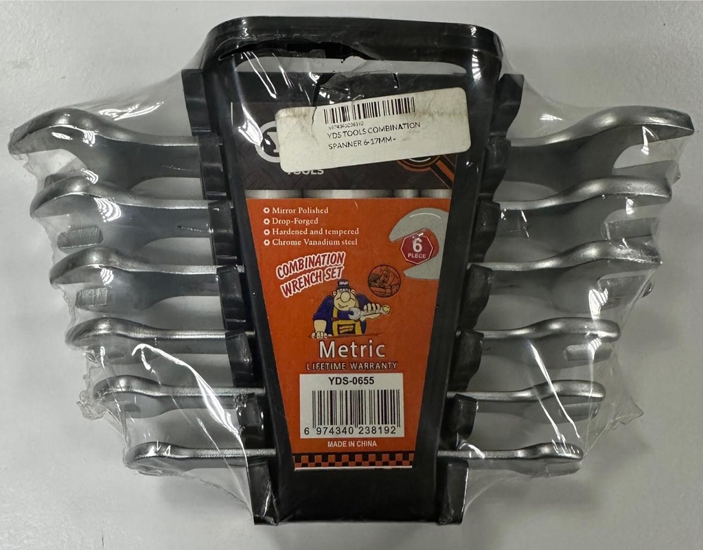 YDS TOOLS COMBINATION SPANNER 6-17MM - CHIHNA/0655