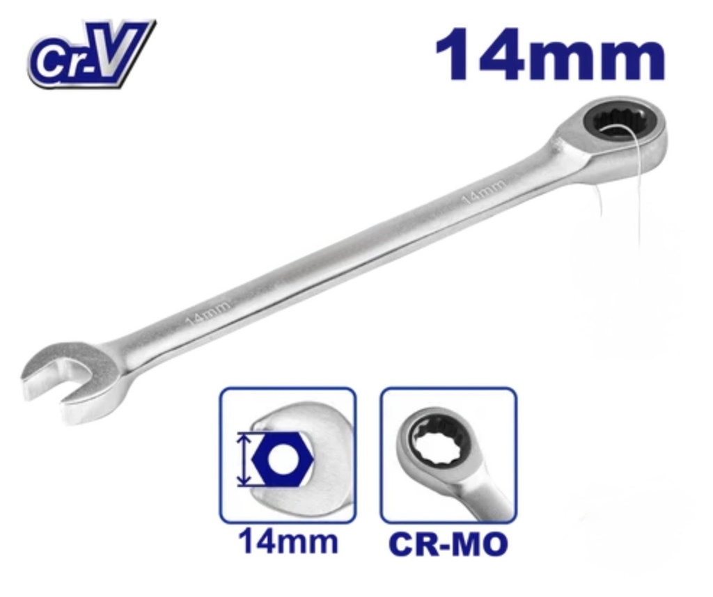 YDS COMBINATION RATCHET WRENCH 14MM -CHINA