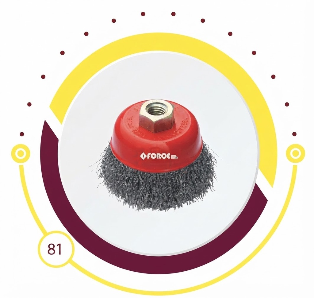 FORCE WIRE CUP BRUSH 100MM 4" - LMGC013B-100