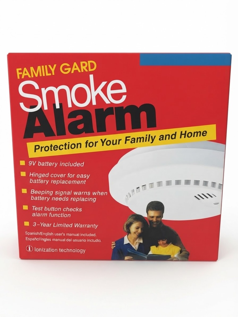 FAMILY GAURD SMOKE ALARM WITH BATTERY 9V -CHINA/ST91B