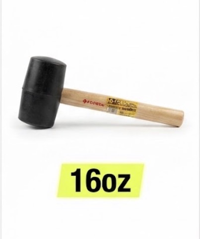FORCE RUBBER HAMMER BLACK 160Z WOOD HANDLE - LMGH021-14