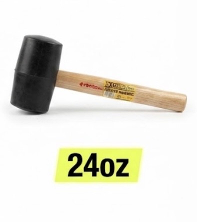 FORCE RUBBER HAMMER BLACK 240Z WOOD HANDLE - LMGH021-24