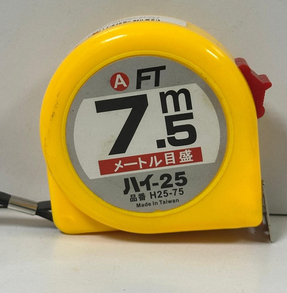 A FT MEASURING TAPE 7.5MTR -TAIWAN/H25-75