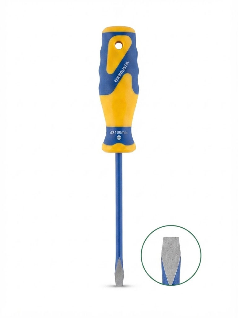 VERMOLEN'S INSULATED SCREW DRIVER RED/BLUE (-) 4MMX100MM